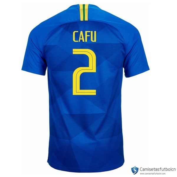 Camiseta Seleccion Brasil Segunda equipo Cafu 2018 Azul
